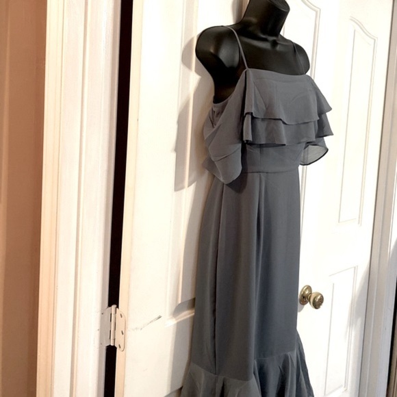 “WAYF” Lauren Off the Shoulder Ruffle Maxi Dress - Picture 8 of 16